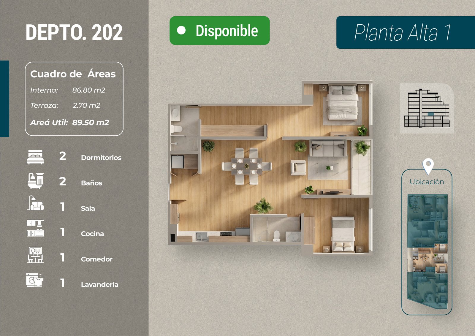 Departamentos 2 dormitorios - Ordóñez Lasso – AURA - Imagen 2