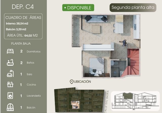 Departamento Duplex - Av 12 de Abril - Proyecto Alabes - Imagen 2
