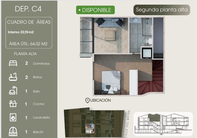 Departamento Duplex - Av 12 de Abril - Proyecto Alabes - Imagen 3